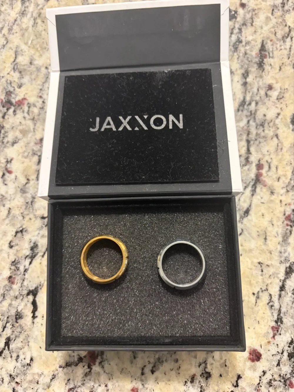JAXXON Men’s Spinner — Gold 14K & Silver Stainless Steel Rings